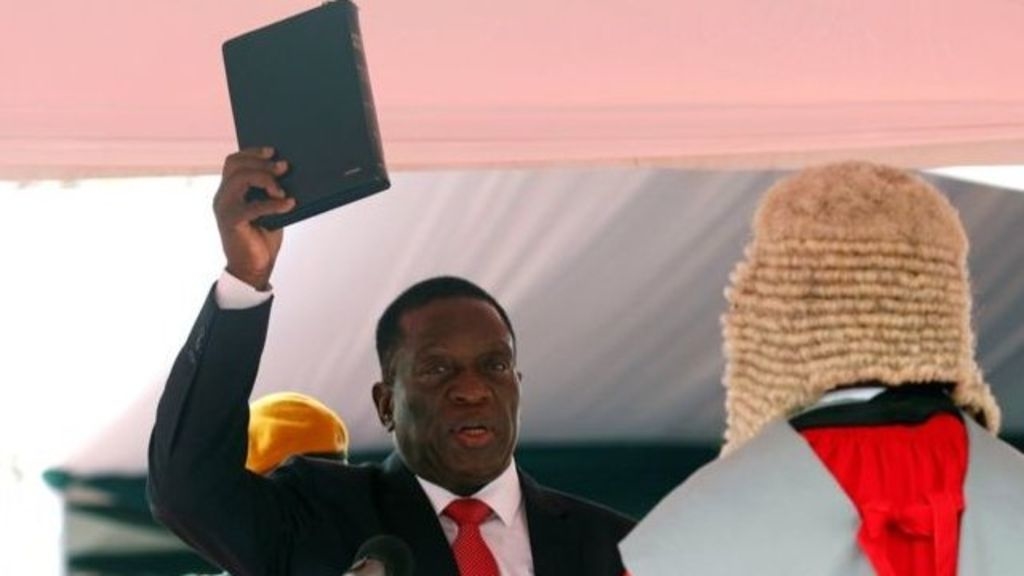 New Zimbabwe president sworn in