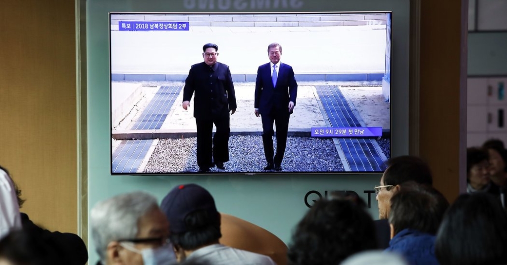 Kim Jong-un in Unannounced Summit Meeting With South Korean Leader