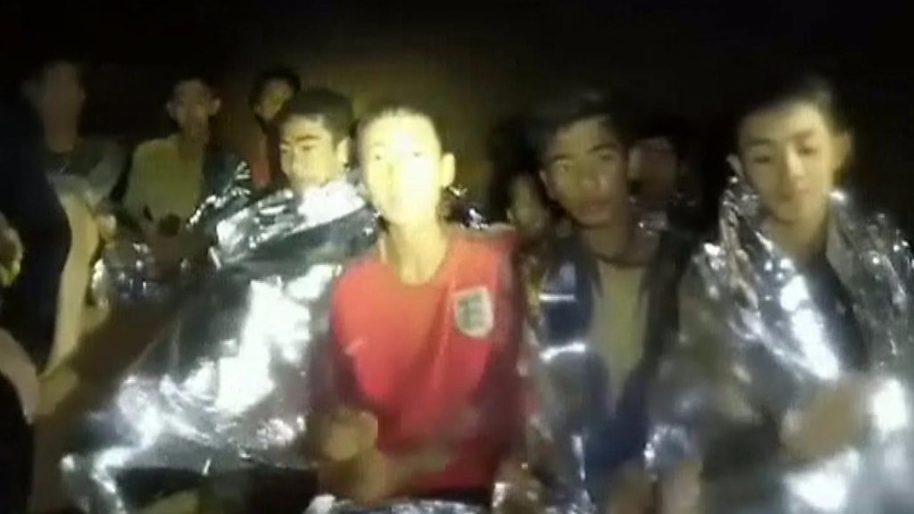 Video shows Thai cave boys in good health