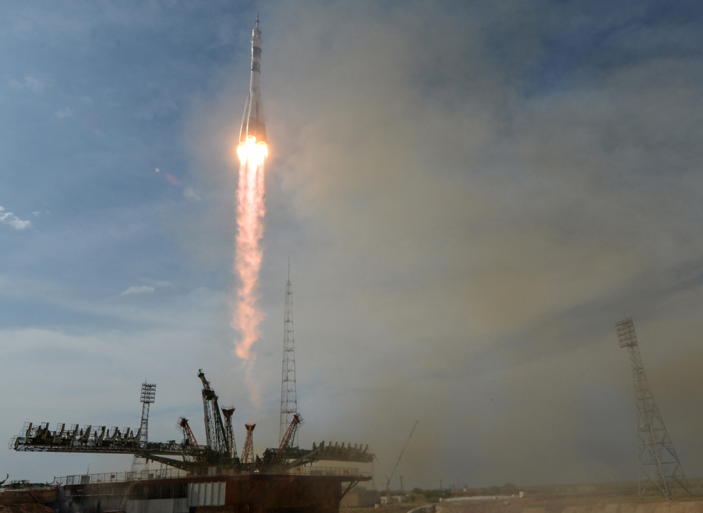 Watch This Spectacular Launch of the Soyuz Rocket From Space