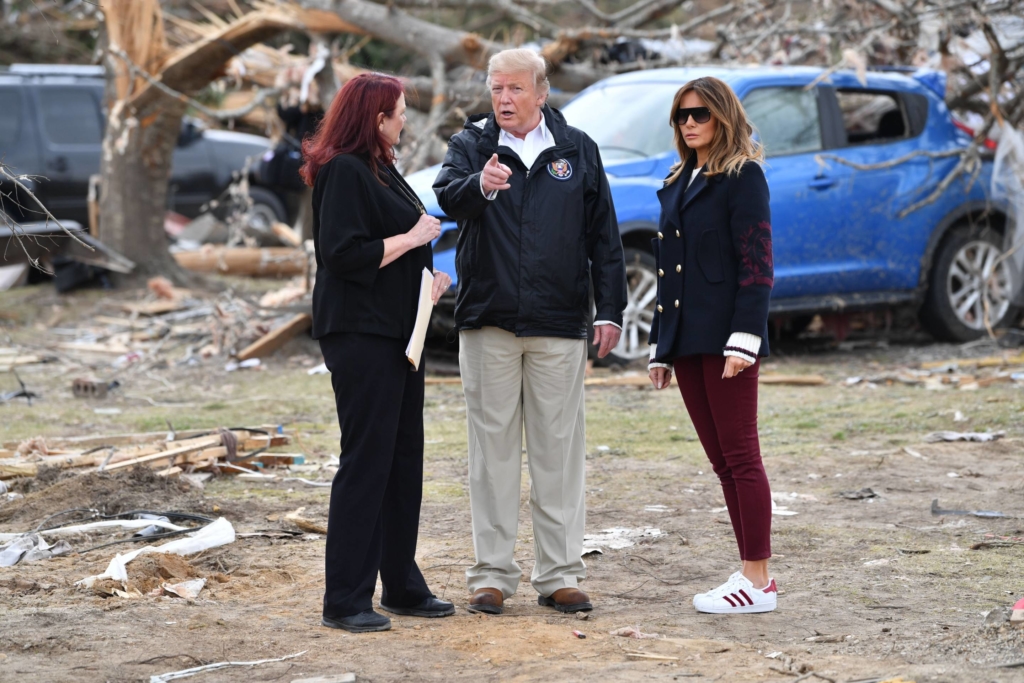 Trump Is Consoler-in-Chief for Alabama’s Tornado Victims