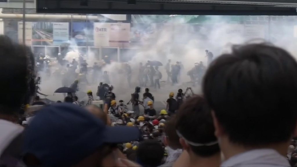 Hong Kong leader criticises ‘organised riots’