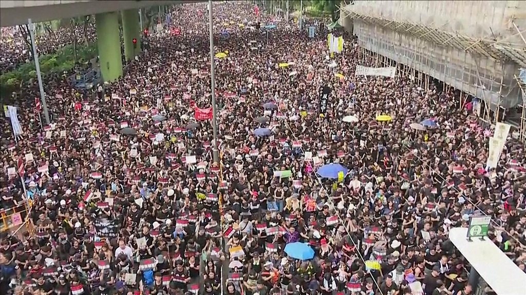 Hong Kong protest ‘largest in 30 years’