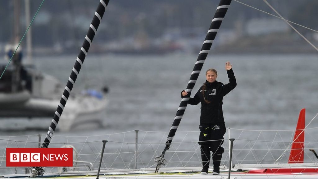 Greta Thunberg sails into New York for UN summit