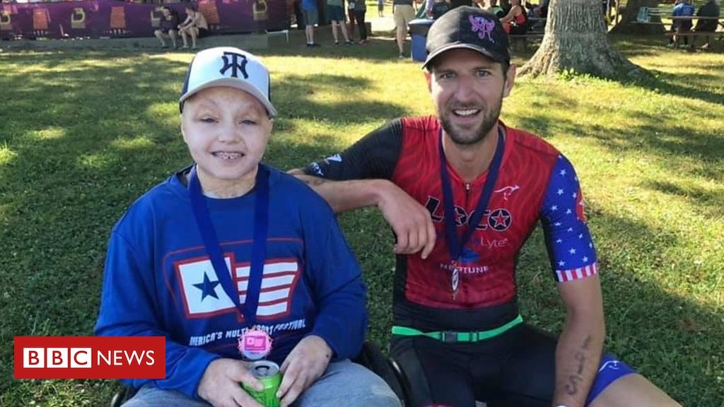 Triathlon success for 12-year-old double amputee