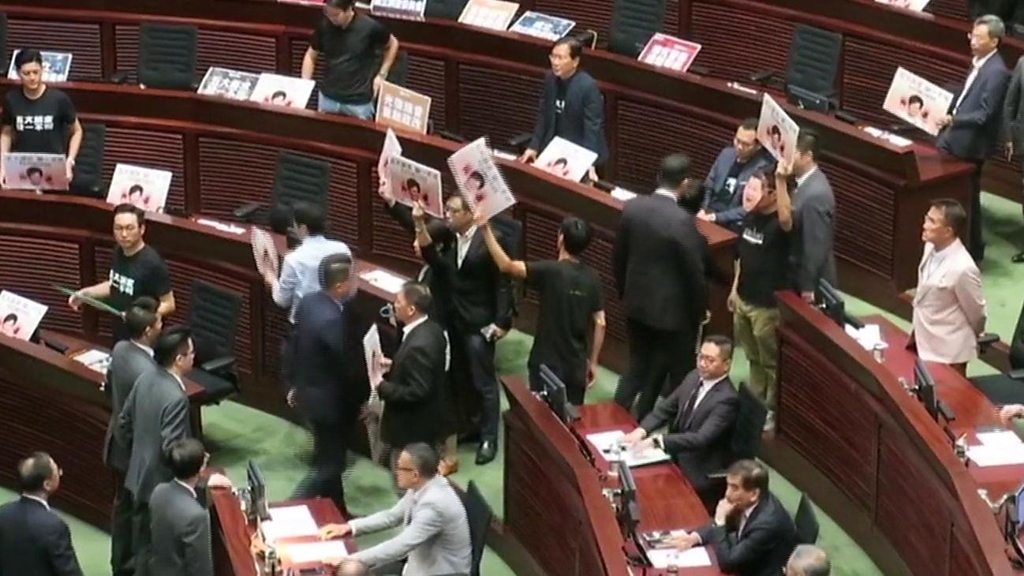 Chaos as Hong Kong ‘state of the union’ disrupted