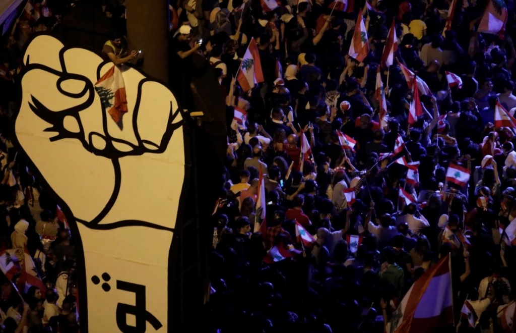 Protesters block roads in Beirut, other parts of Lebanon