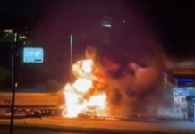 Tanker carrying 9K gallons of gas erupts in flames after hitting power lines in Texas tanker-carrying-9k-gallons-of-gas-erupts-in-flames-after-hitting-power-lines-in-texas