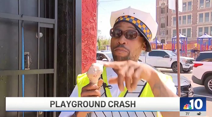 Hero crossing guard who pulled child from crash goes viral for interview eating ice cream: ‘Thank you, Jesus!’ hero-crossing-guard-who-pulled-child-from-crash-goes-viral-for-interview-eating-ice-cream:-‘thank-you,-jesus!’