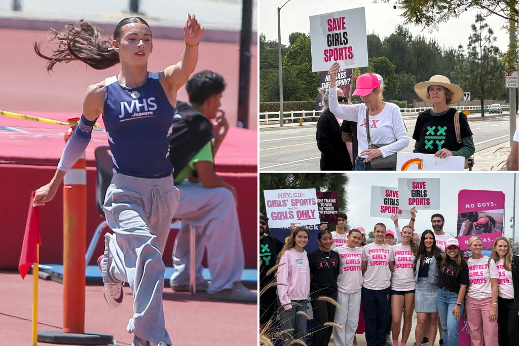 trans-athlete-dominates-california-girls’-track-meet-as-protesters-demand:-‘keep-men-out-of-women’s-sports’